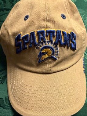 Spartans Embroidered Tan Baseball Cap